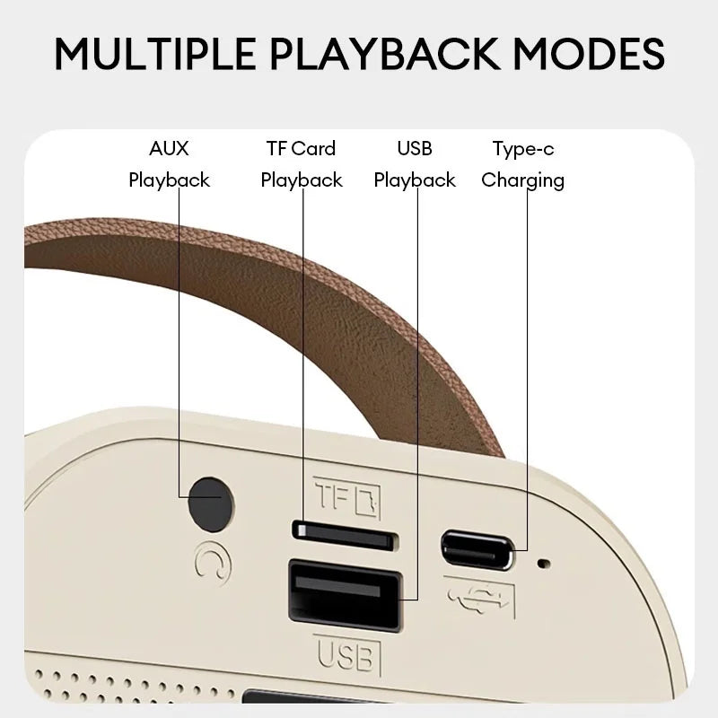 Microfone Karaoke com luzes LED,